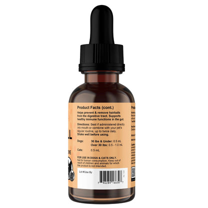 Animal Essentials Herbal Tonic Blend Hairball Relief Prevents & Removes Hairballs for Dogs & Cats - Dog Supplements &