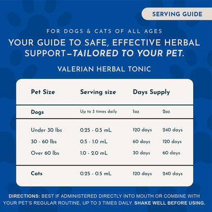 Animal Essentials Herbal Tonic Valerian Promotes Calm & Relaxation for Dogs & Cats - Dog Supplements & Vitamins 8