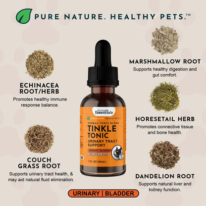 Animal Essentials Tinkle Tonic Herbal Tonic to Support Urinary Tracts System for Dogs & Cats - Urinary Tract 5
