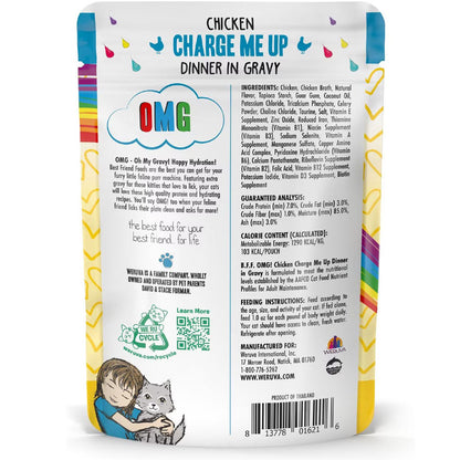 BFF OMG Charge Me Up! Chicken in Gravy Wet Cat Food 2.8-oz pouch 12 count - Cat Food 9