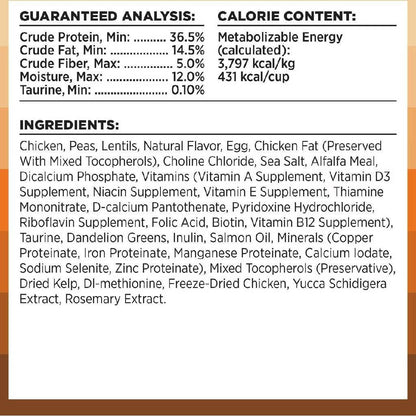 Bixbi Rawbble Grain-Free Chicken Recipe Raw Coated Dry Cat Food (3 lb)