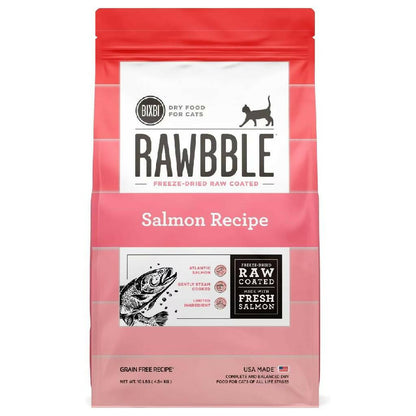 Bixbi Rawbble Grain-Free Salmon Recipe Raw Coated Dry Cat Food - 10 lb - Dry Cat Food 8