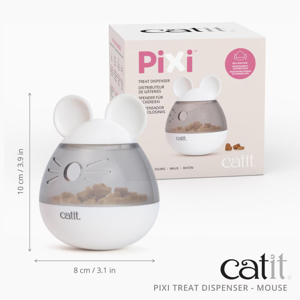 Catit PIXI Mouse Shape Treat Dispenser for Cats - Cat Bowls & Feeders 4