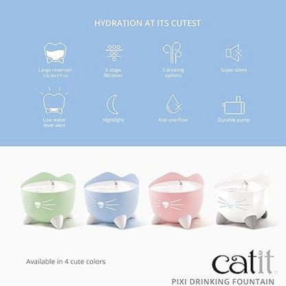 Catit PIXI Smart Drinking Water Fountain For Cats - Cat Bowls & Feeders 16