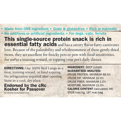 Evanger’s Freeze-Dried Beef Lungs Dog & Cat Treats (2 oz) - Dog Treats 3
