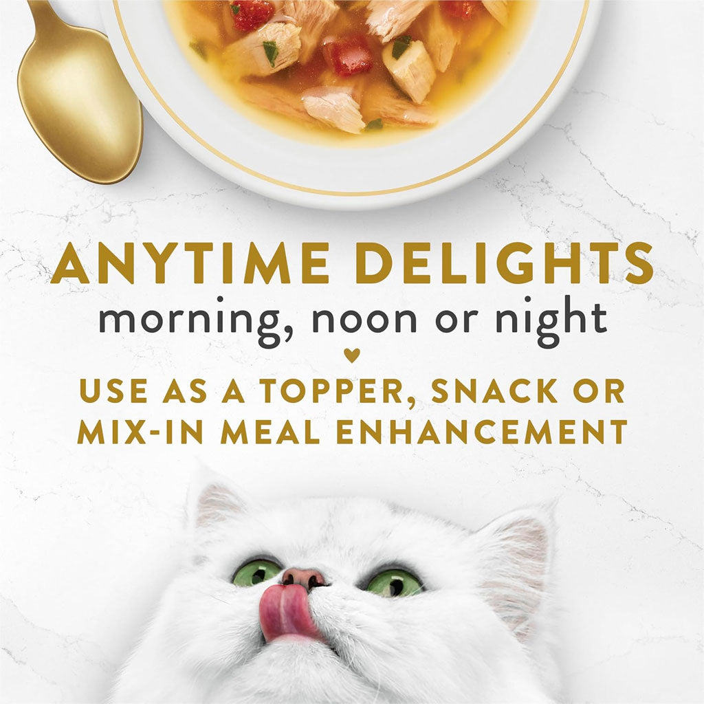 Fancy Feast Classic Broths with Tuna & Vegetables Supplemental Wet Cat Food Pouches