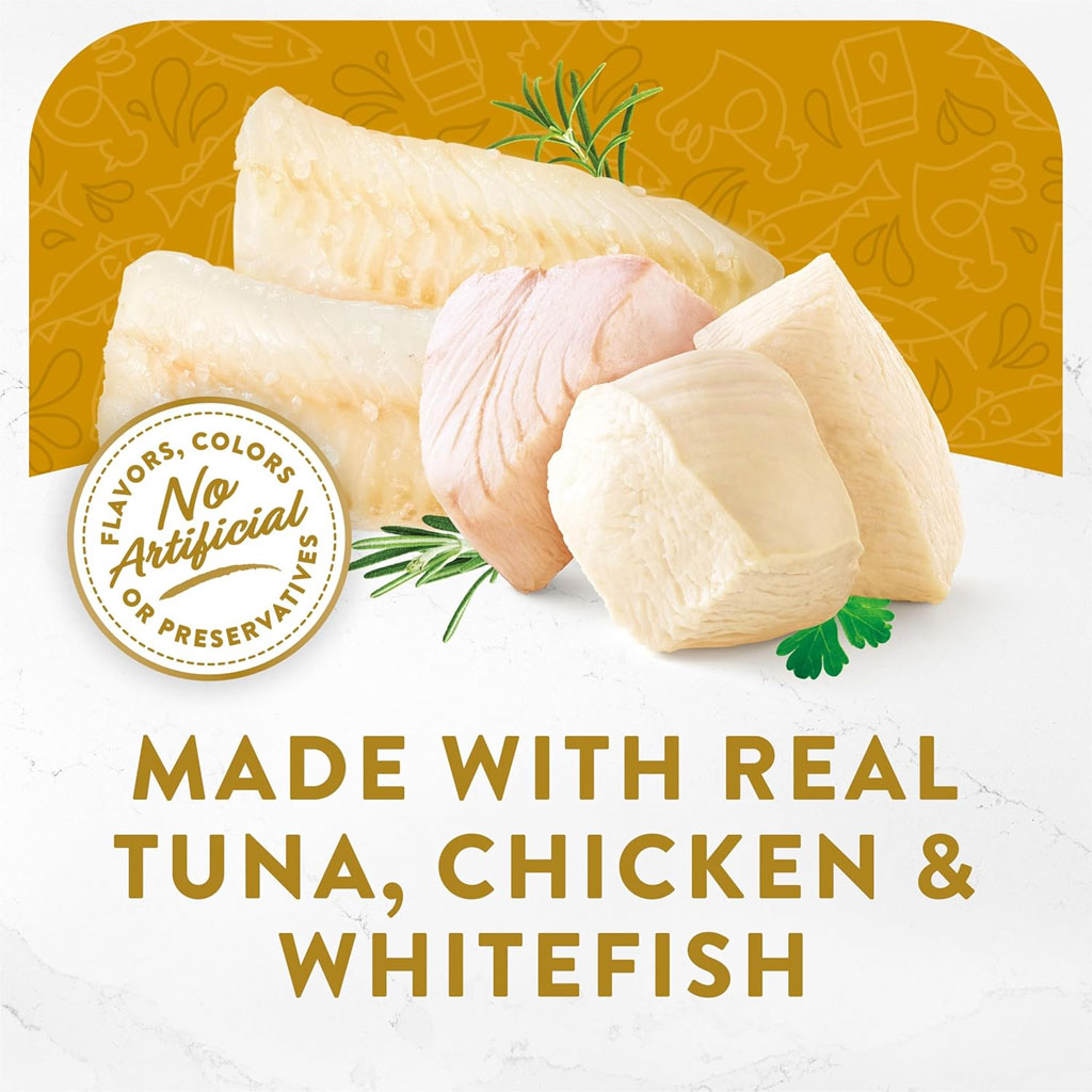 Fancy Feast Creamy Broths with Tuna, Chicken & Whitefish Supplemental Wet Cat Food Pouches