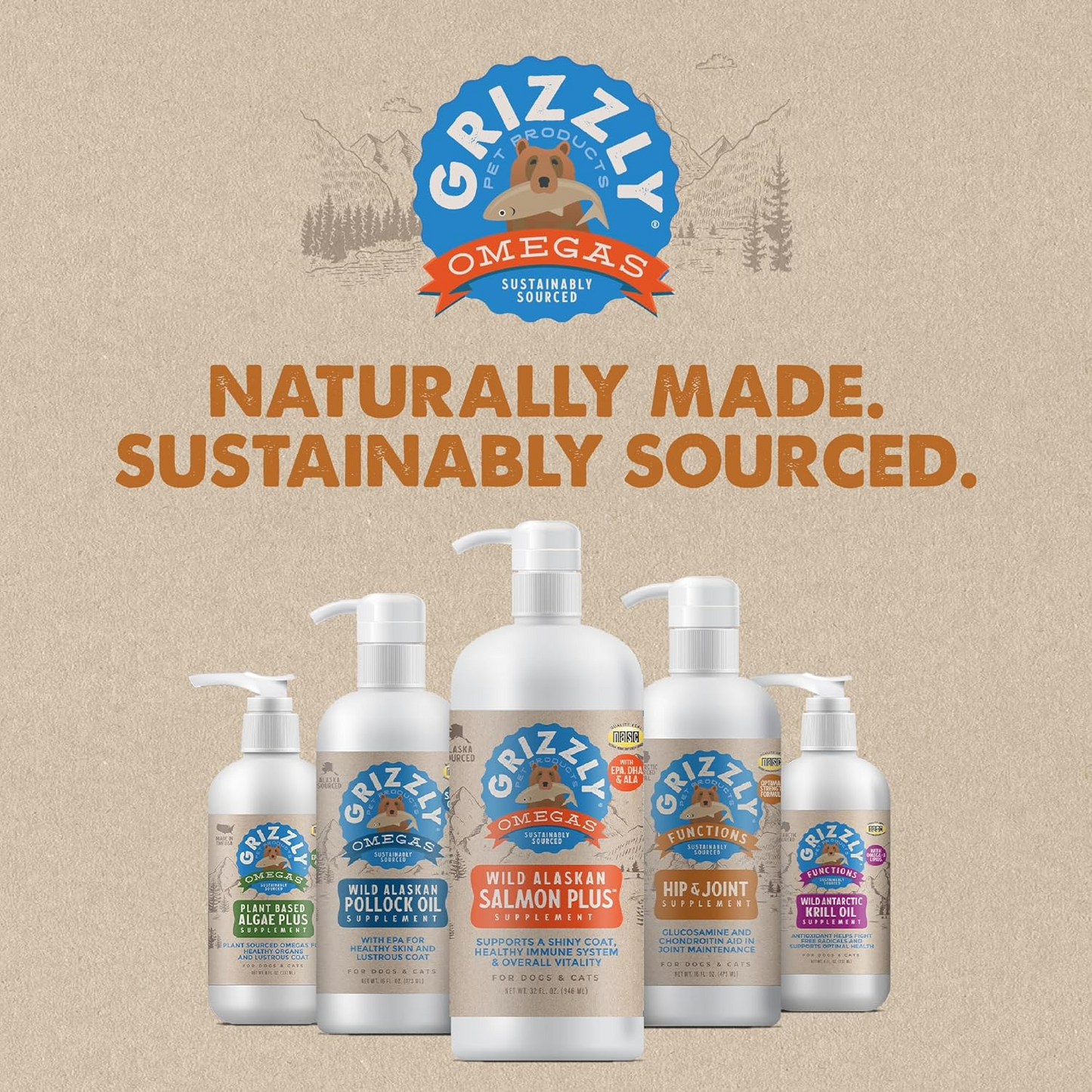 Grizzly Salmon Oil Omega Plus Supplement For Dogs - Dog Food 15