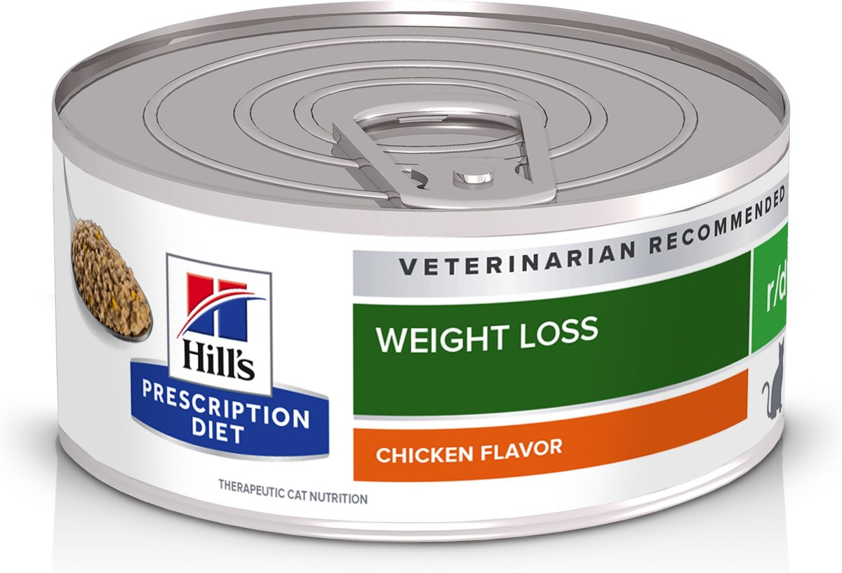 Hill’s Prescription Diet r/d Weight Reduction Chicken Flavor Canned Cat Food (5.5 oz x 24 cans) - Prescription Cat Food
