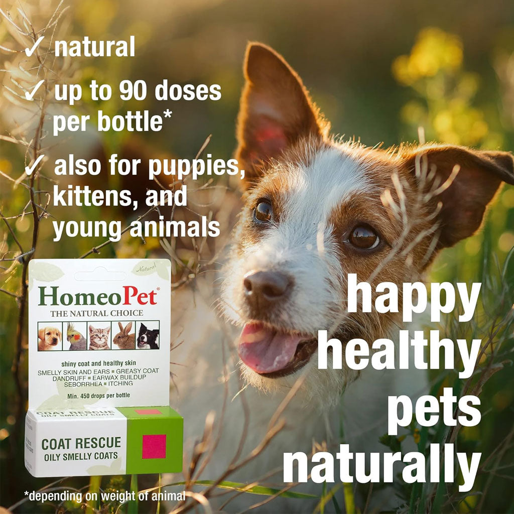 HomeoPet Coat Rescue Only Smelly Coats for Small Animals