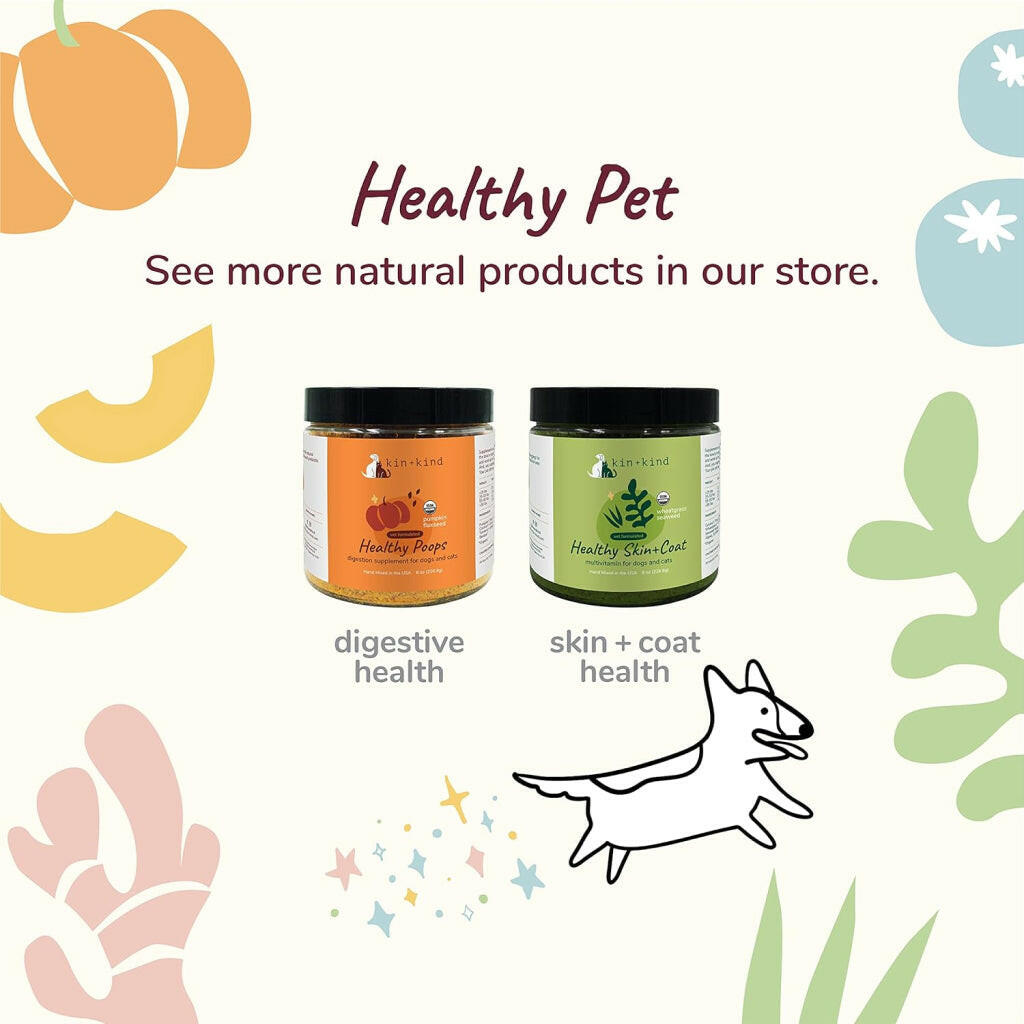 kin+kind Organic Hip & Joint Supplement For Large Dogs & Cats (8 oz)