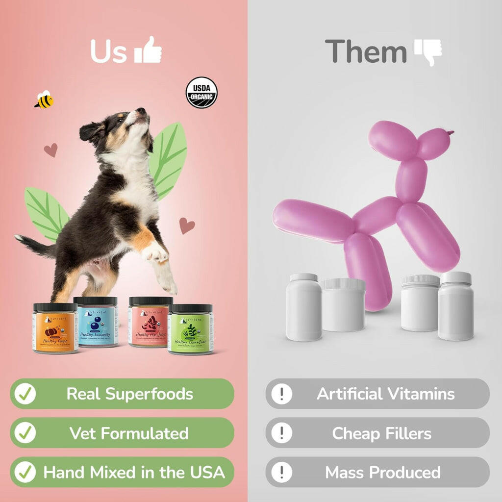 kin+kind Organic Hip & Joint Supplement For Large Dogs & Cats (8 oz)