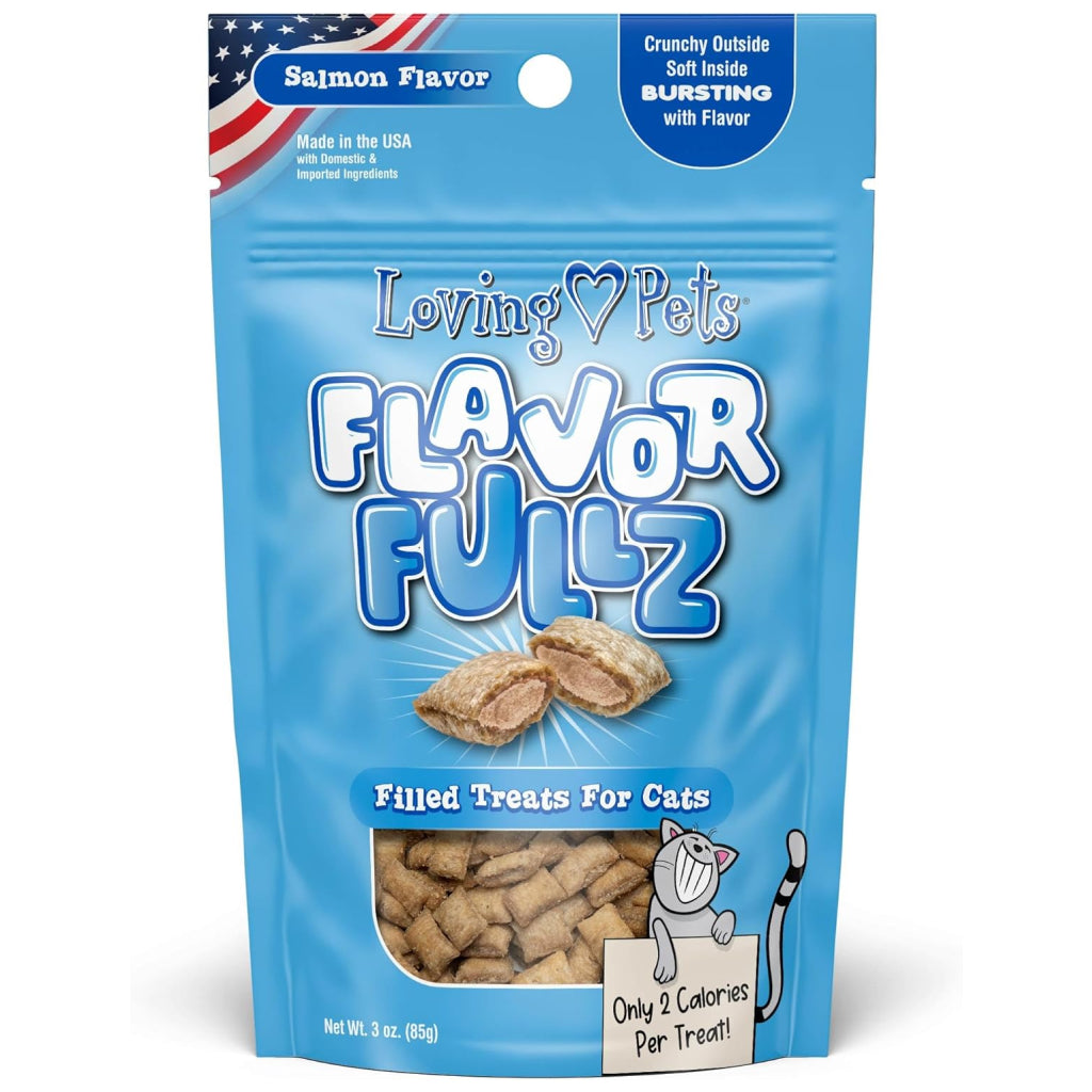 Loving Pets Flavorfullz Filled Salmon Flavor Treats For Cats (3 oz)