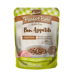 Merrick Purrfect Bistro Grain Free Bon Appetits Gravies Adult Wet Cat Food Turkey Recipe Chunks in Gravy (3 oz x 24