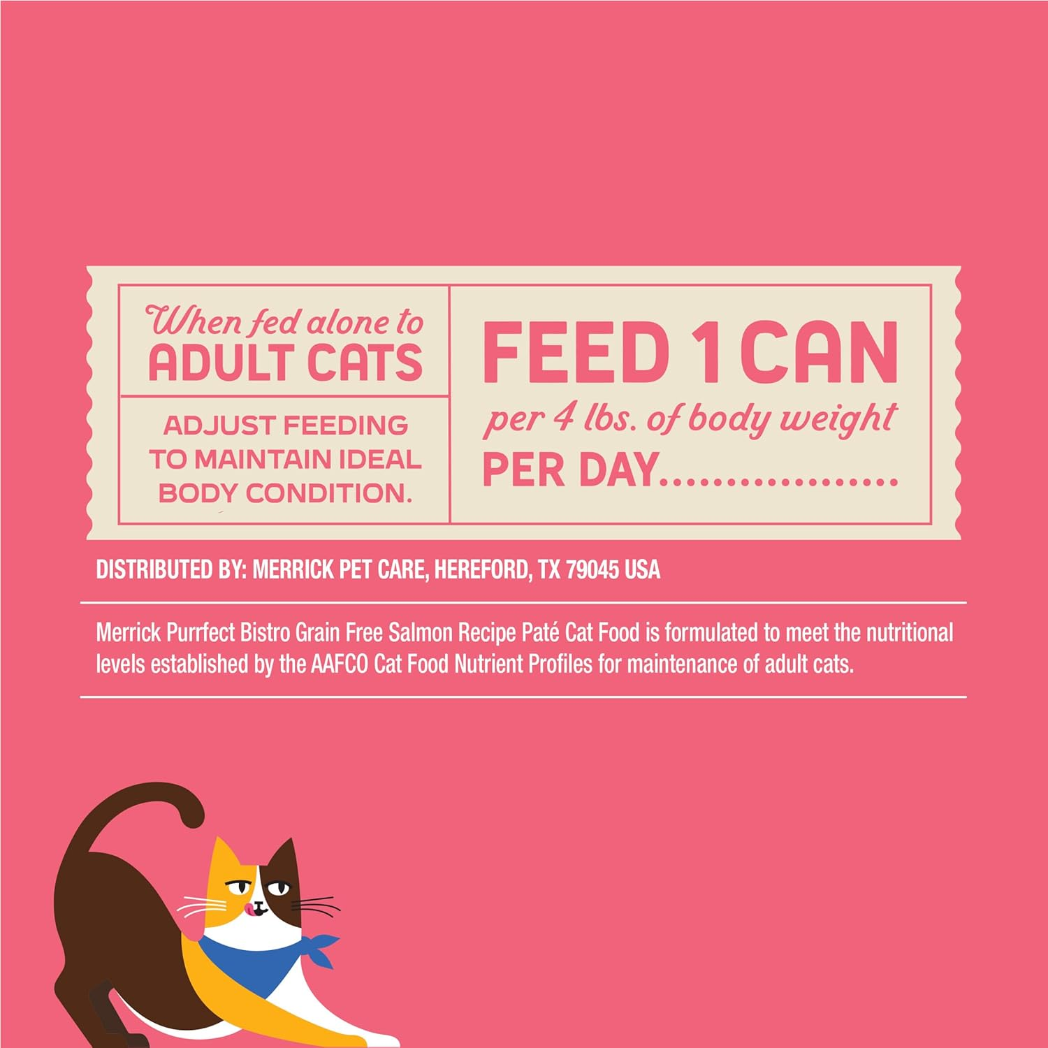 Merrick Purrfect Bistro Grain Free Premium Soft Canned Pate Adult Wet Cat Food High Protein Salmon Recipe 3-oz case