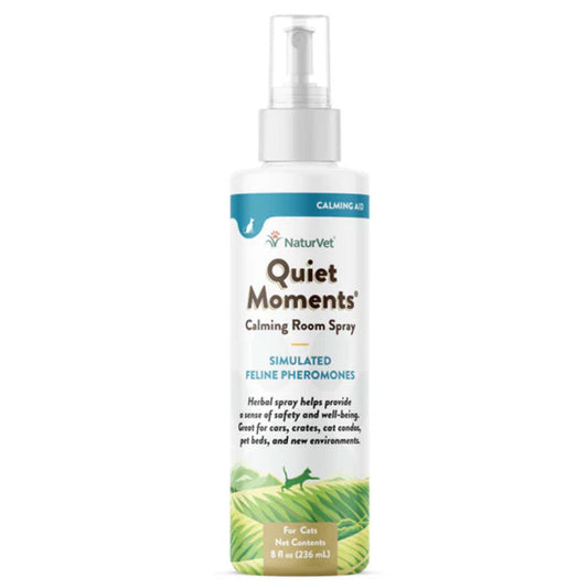 NaturVet Quiet Moments Herbal Calming Room Spray for Cats, 8-oz