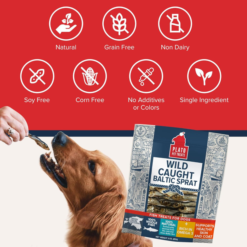 Plato Wild Caught Baltic Spray Treats For Dog (3 oz)