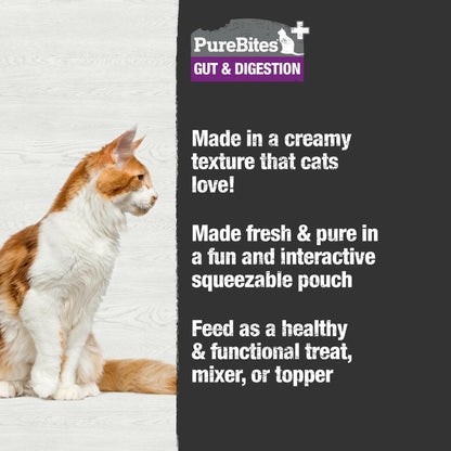 PureBites Plus Squeezables- Gut & Digestion Food Topping For Cat (2.5 oz)