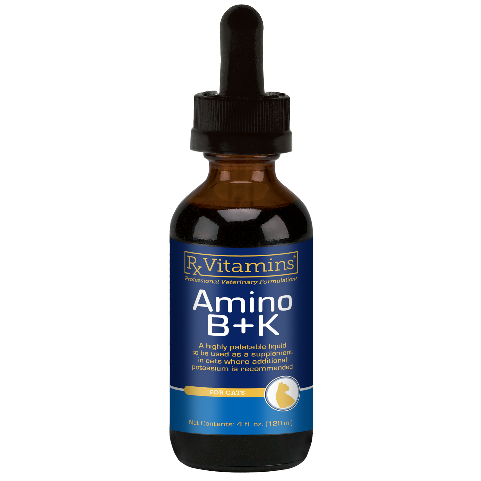 Rx Vitamins Amino B + K Kidney Support for Cats (4 oz) - Cat Supplements & Vitamins 1