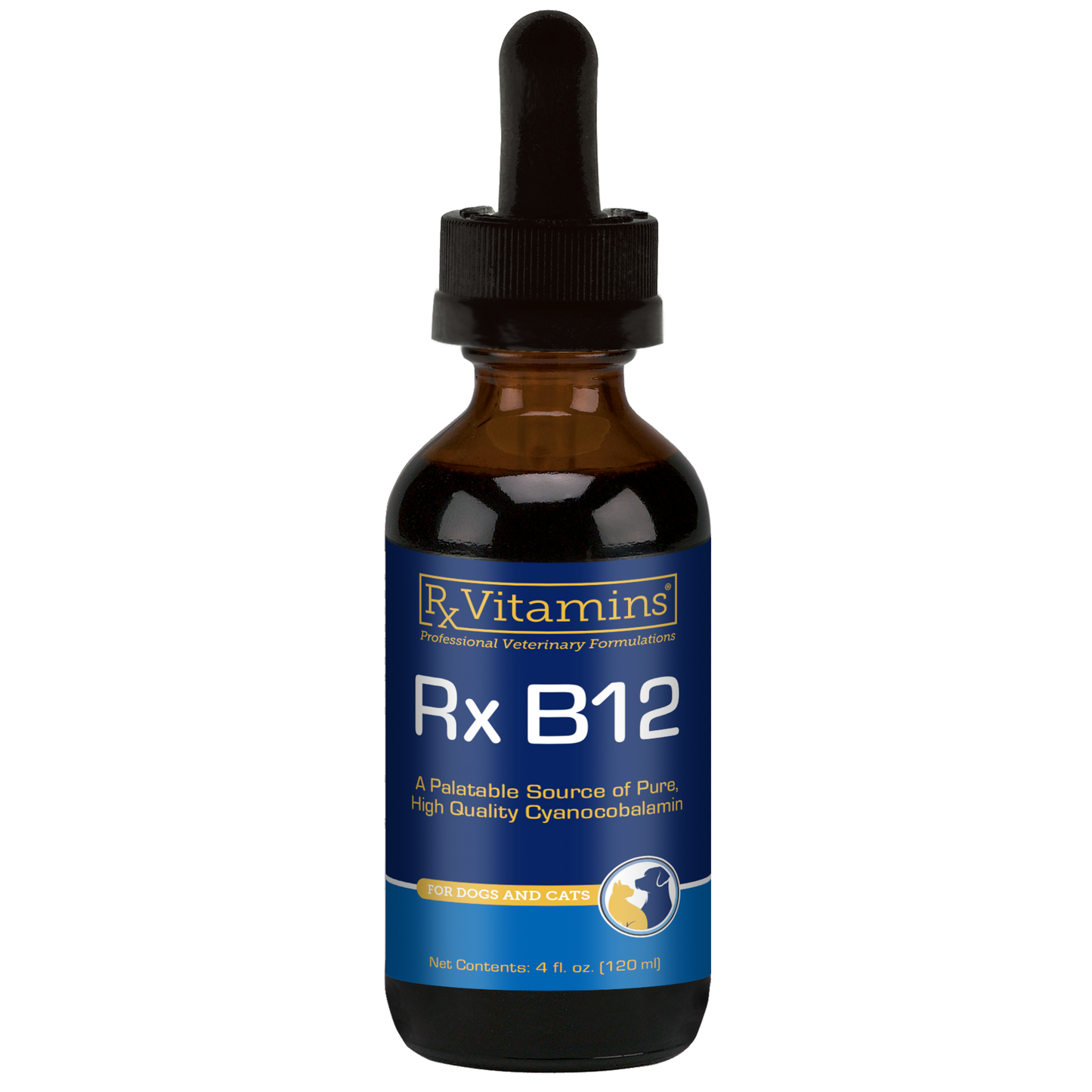 Rx Vitamins Rx B12 Liquid Digestive Supplement For Dogs and Cats (4 oz) - Dog & Cat Supplements & Vitamins 1