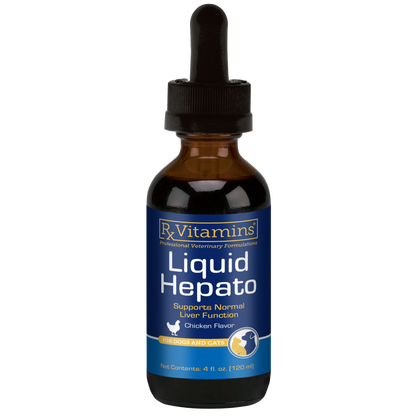 Rx Vitamins Hepato Liquid Liver Supplement for Dogs & Cat -Chicken Flavor (4 oz) - Dog & Cat Supplements & Vitamins 1