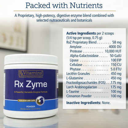 Rx Zyme Digestive Enzyme Powder (4.2 oz) - Dog Supplements & Vitamins 4