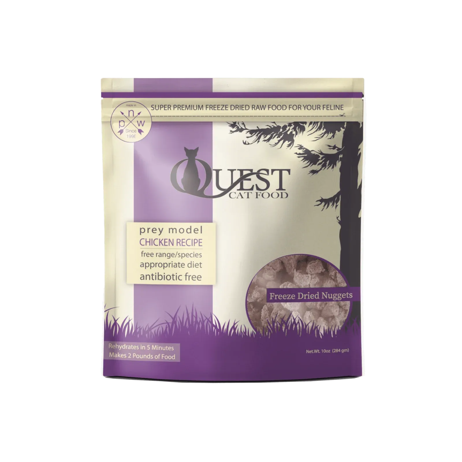 Steve’s Real Food Quest Chicken Recipe Freeze-Dried Cat Food (10 oz) - Cat Food 1
