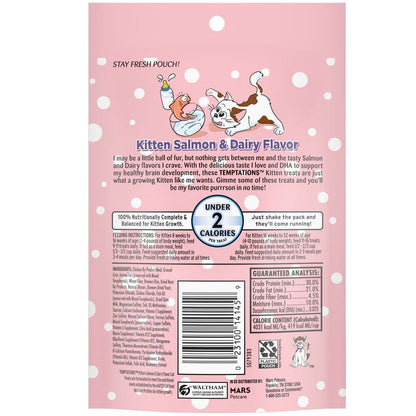 Temptations Salmon & Dairy Flavor Crunchy & Soft Kitten Treats