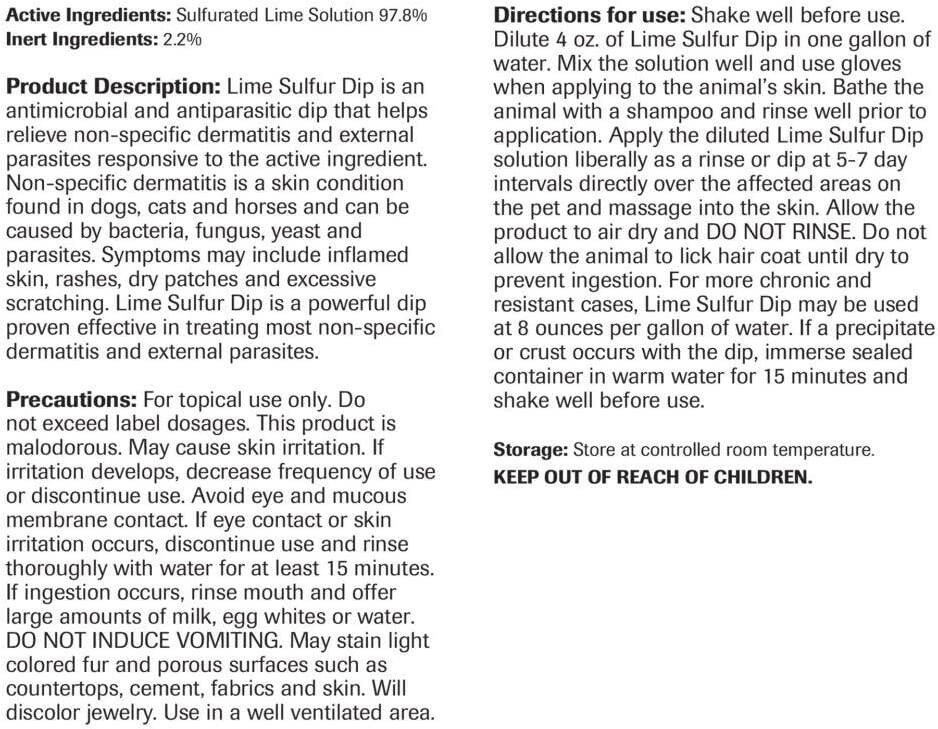 label with instructions and ingredient list