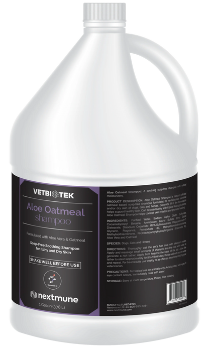 VetBiotek Aloe & Oatmeal Soothing Soap-Free Shampoo For Pets - Gallon - Pet Shampoo & Conditioner 2