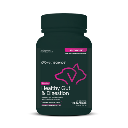 VetriScience Acetylator Digestive Supplement for Cats & Dogs (120 caps) - Pet Vitamins & Supplements 3